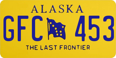 AK license plate GFC453