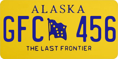 AK license plate GFC456