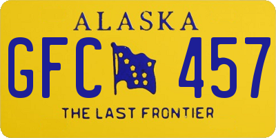 AK license plate GFC457