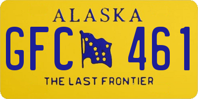 AK license plate GFC461