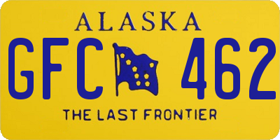 AK license plate GFC462