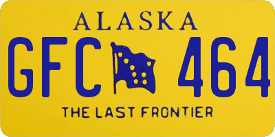 AK license plate GFC464