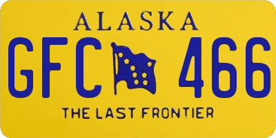 AK license plate GFC466