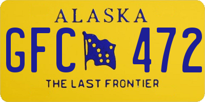AK license plate GFC472