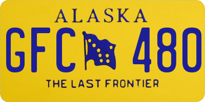 AK license plate GFC480