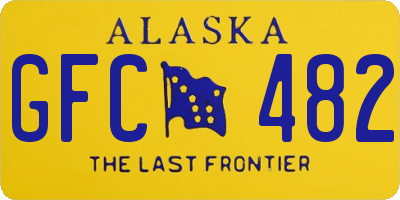 AK license plate GFC482