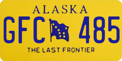 AK license plate GFC485