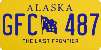 AK license plate GFC487