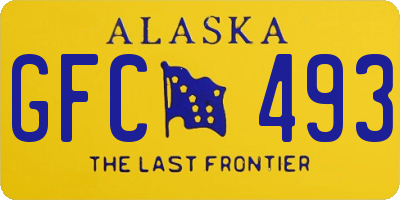 AK license plate GFC493