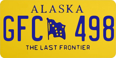 AK license plate GFC498