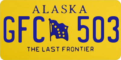 AK license plate GFC503