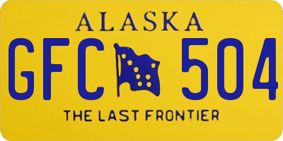 AK license plate GFC504