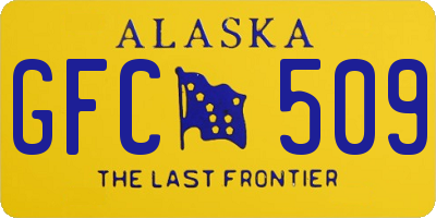 AK license plate GFC509