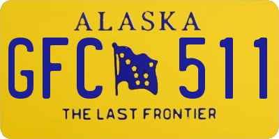 AK license plate GFC511