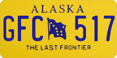 AK license plate GFC517