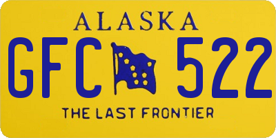 AK license plate GFC522