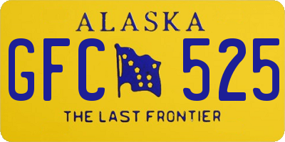 AK license plate GFC525