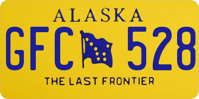 AK license plate GFC528