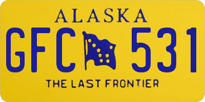 AK license plate GFC531