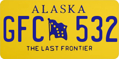 AK license plate GFC532