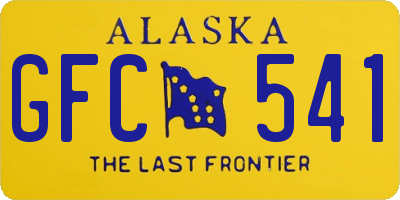 AK license plate GFC541