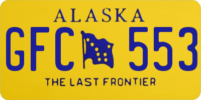 AK license plate GFC553
