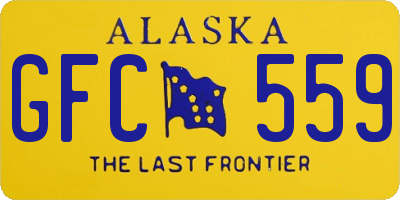 AK license plate GFC559