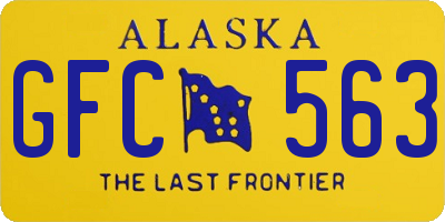 AK license plate GFC563