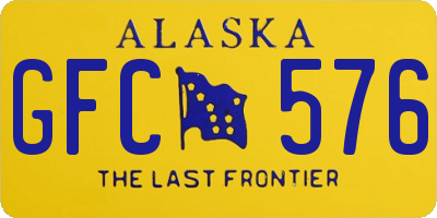 AK license plate GFC576