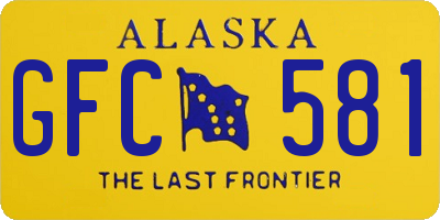 AK license plate GFC581