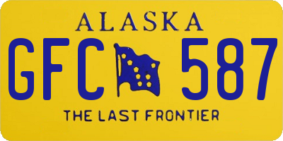 AK license plate GFC587