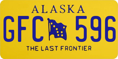 AK license plate GFC596