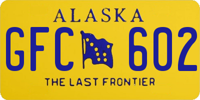 AK license plate GFC602