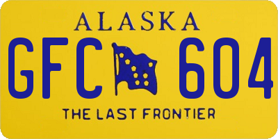 AK license plate GFC604