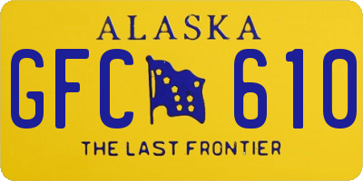 AK license plate GFC610