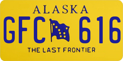 AK license plate GFC616