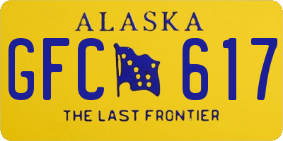 AK license plate GFC617