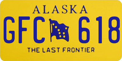 AK license plate GFC618