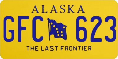 AK license plate GFC623