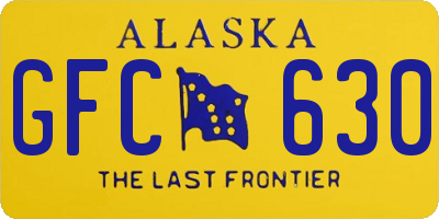 AK license plate GFC630