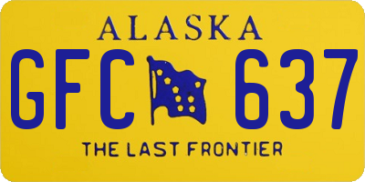 AK license plate GFC637