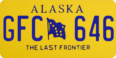 AK license plate GFC646