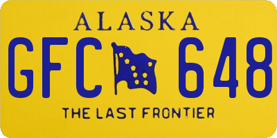 AK license plate GFC648