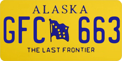 AK license plate GFC663