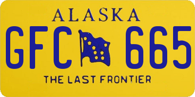 AK license plate GFC665