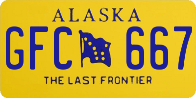 AK license plate GFC667