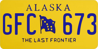 AK license plate GFC673