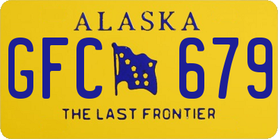 AK license plate GFC679