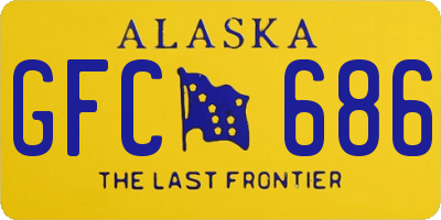 AK license plate GFC686