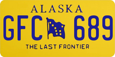 AK license plate GFC689